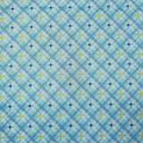 Plaid in Blue | Happy Message 30s 100% Cotton Fabric WOF 110cm-112cm