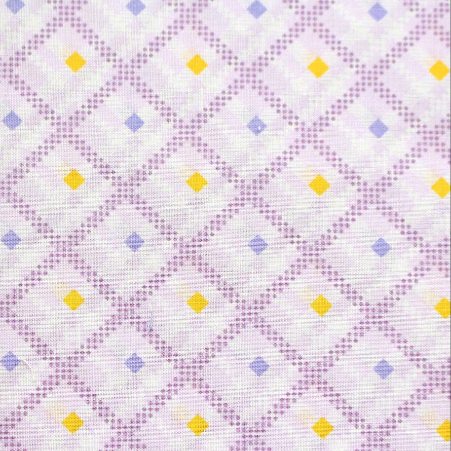 Plaid in Lilac | Happy Message 30s 100% Cotton Fabric WOF 110cm-112cm
