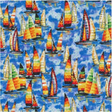 Portofino - Pattern # 120-99071 - Colourful Sailboats