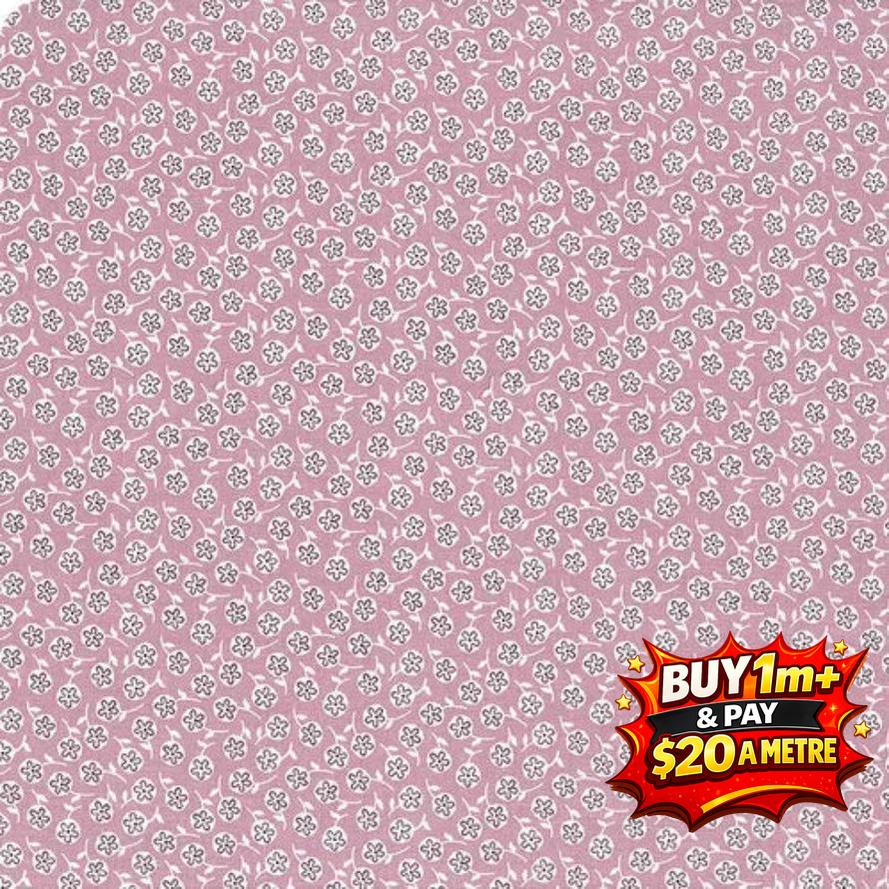 Prairie Taffy Wildflowers C12305-TAFFY1 00% Cotton Fabric WOF 110cm-112cm