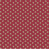Rambling Rose A-1200-R Renee Nanneman red fabric with small cream and pink floral print.