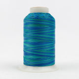 Thread - Lint-Free Cotton - Silco™ 35Wt - SCM16 - Blues/Greens - 700m/766yd