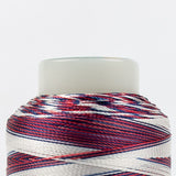 Threads - Dyed Rayon - Mirage 30Wt - MR33 - Blue White Red - 800m/875yd