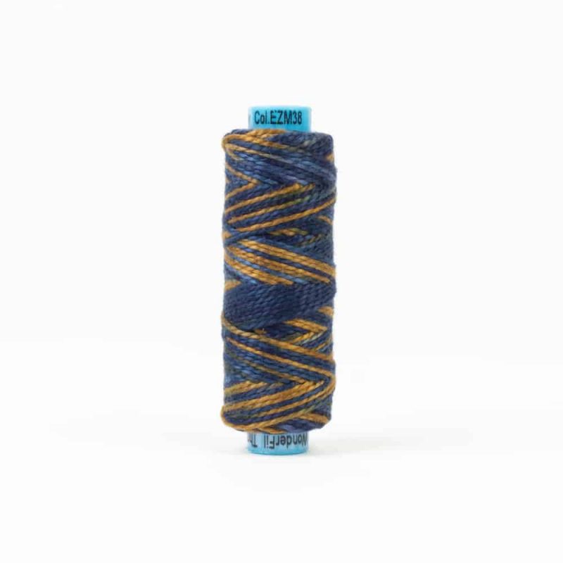 Thread - Egyptian Cotton - Sue Spargo Eleganza - SSEZM38 - In the Navy - 38.4m/42yd