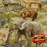 Safari Collection By Sara Morgan for Bluehiill Fabric Patt# 7478100% Cotton Fabric WOF 110cm-112cm