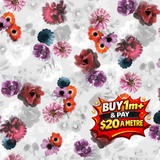 MOON FLOWER PB5716LS FABRIC - 100% COTTON