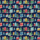 LIBERTY FABRICS HOLIDAY VILLAGE 6880B 100% Cotton Fabric