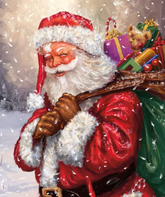 More Christmas Wishes Santa's Bag Panel