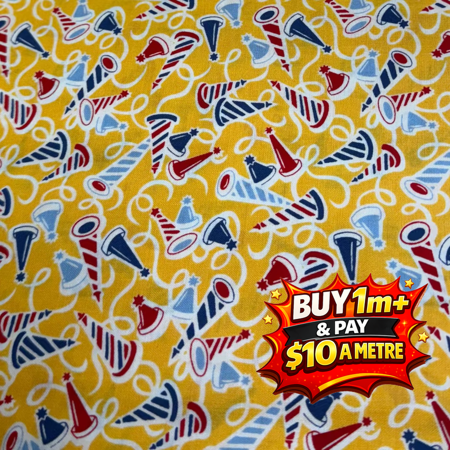 Serengeti Patt 1017 100% Cotton Fabric WOF 110cm- 112cm Final Clearance $6m (1m min cut)