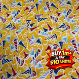 Serengeti Patt 1017 100% Cotton Fabric WOF 110cm- 112cm Final Clearance $6m (1m min cut)