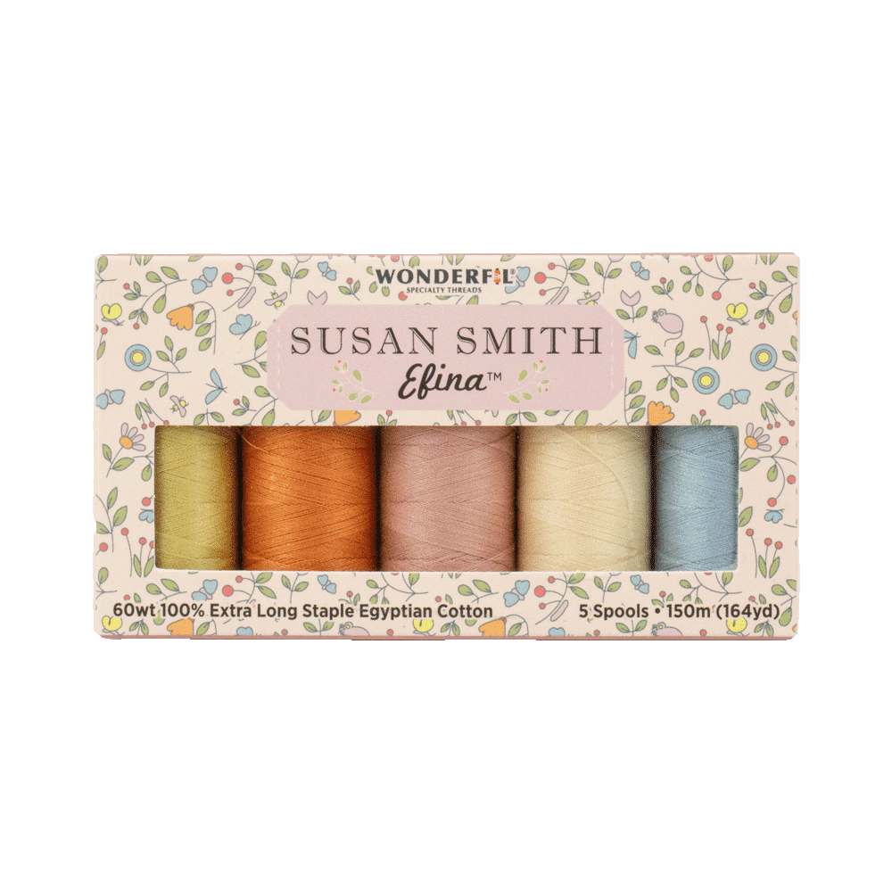 WonderFil Susan Smith Efina Packs – 60Wt Egyptian Cotton – 5