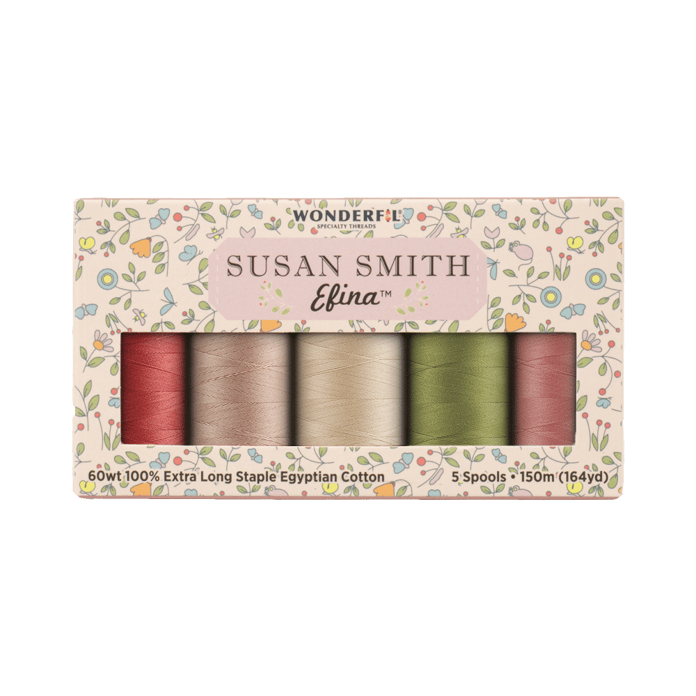 WonderFil Susan Smith Efina Packs – 60Wt Egyptian Cotton – 5