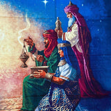 THREE KINGS RARE Extremely Gorgeous Fabric Panel Corbert Gauthier #42859D 35"x 44"