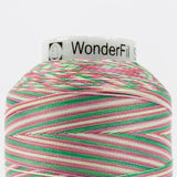 Thread - Lint-Free Cotton - Silco™ 35Wt - SCM04 - Teal/Yellow/Pinks - 700m/766yd