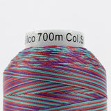 Thread - Lint-Free Cotton - Silco™ 35Wt - SCM09 - Red/Teal/Purple - 700m/766yd