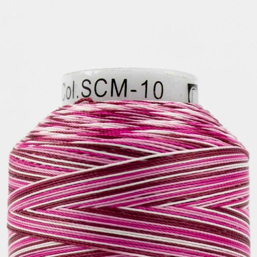 Thread - Lint-Free Cotton - Silco™ 35Wt - SCM10 - Burgundy/Fuchsia/Pinks - 700m/766yd