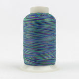 Thread - Lint-Free Cotton - Silco™ 35Wt - SCM17 - Purple/Blue/Green - 700m/766yd