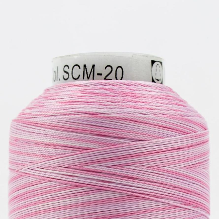 Thread - Lint-Free Cotton - Silco™ 35Wt - SCM20 - Light Pink/Pink - 700m/766yd