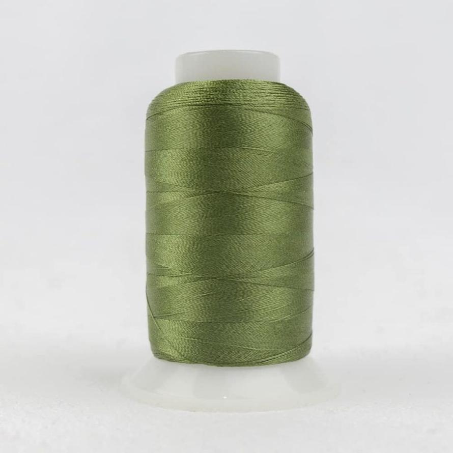 Spool of Polyfast™ Trilobal Polyester Thread in Medium Palmetto (P6591), 40Wt, for embroidery.