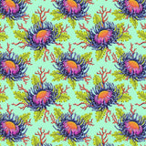 Tula Pink – Floral Reef –Friends & Anemones – Seafoam (PWTP265) (Preorder April/May 2026)