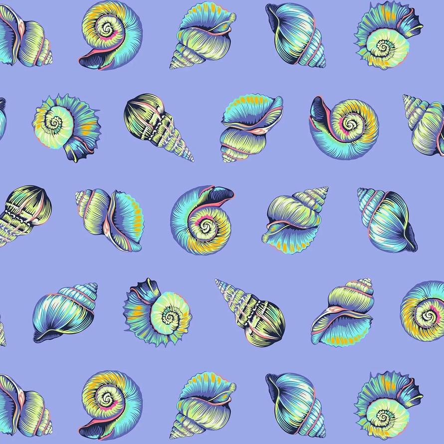 Tula Pink – Floral Reef – Lil Shelly – Marine (PWTP266) (Preorder April/May 2026)