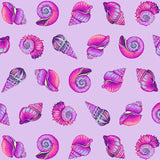 Tula Pink – Floral Reef – Lil Shelly – Ultraviolet (PWTP266) (Preorder April/May 2026)