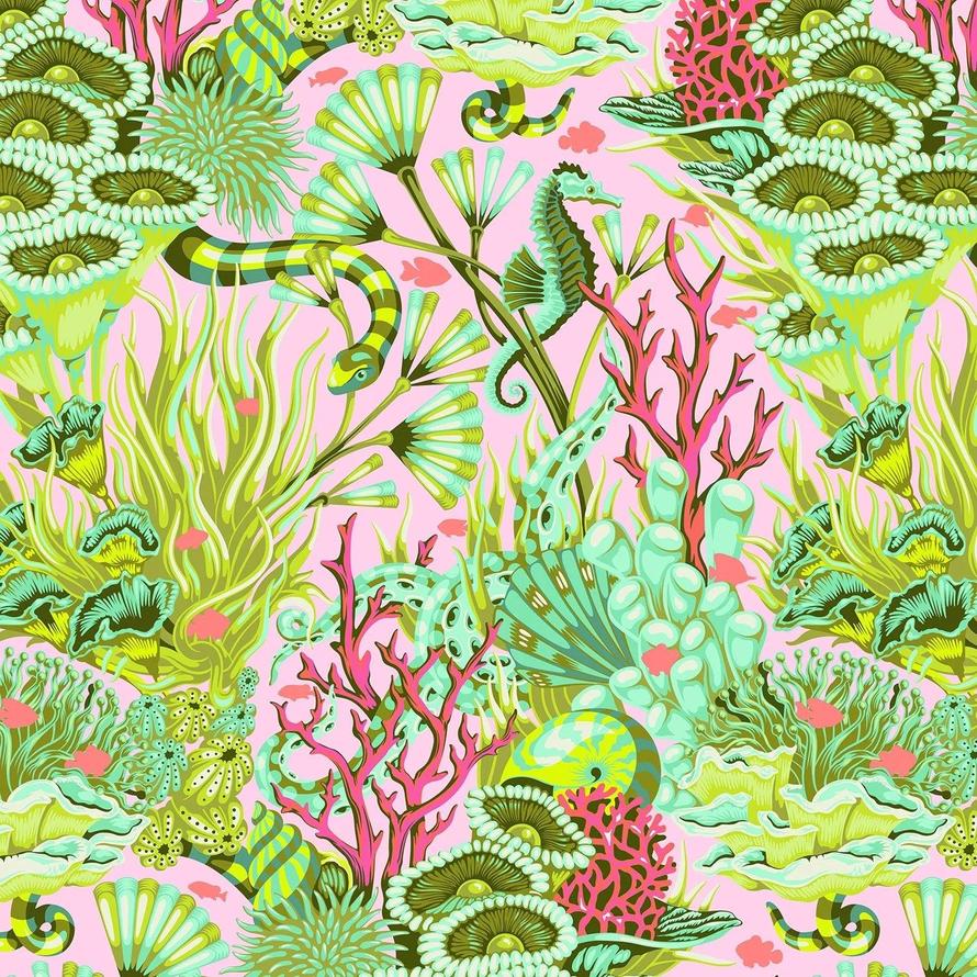 Tula Pink – Floral Reef – Reef What You Sew – Coralline (PWTP264) (Preorder April/May 2026)
