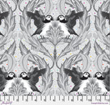 Tula Pink Graywork Huffin and Puffin Whisper PWTP260.WHISPER *** PRE-ORDER - ARRIVING OCTOBER 2025 ***