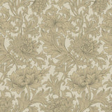 William Morris Chrysanthemum Toile TAUPE Backing 108" or 274cm