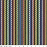 NEW BOX OF CRAYONS STRIPE BLACK- C16512-BLACK - 100% COTTON