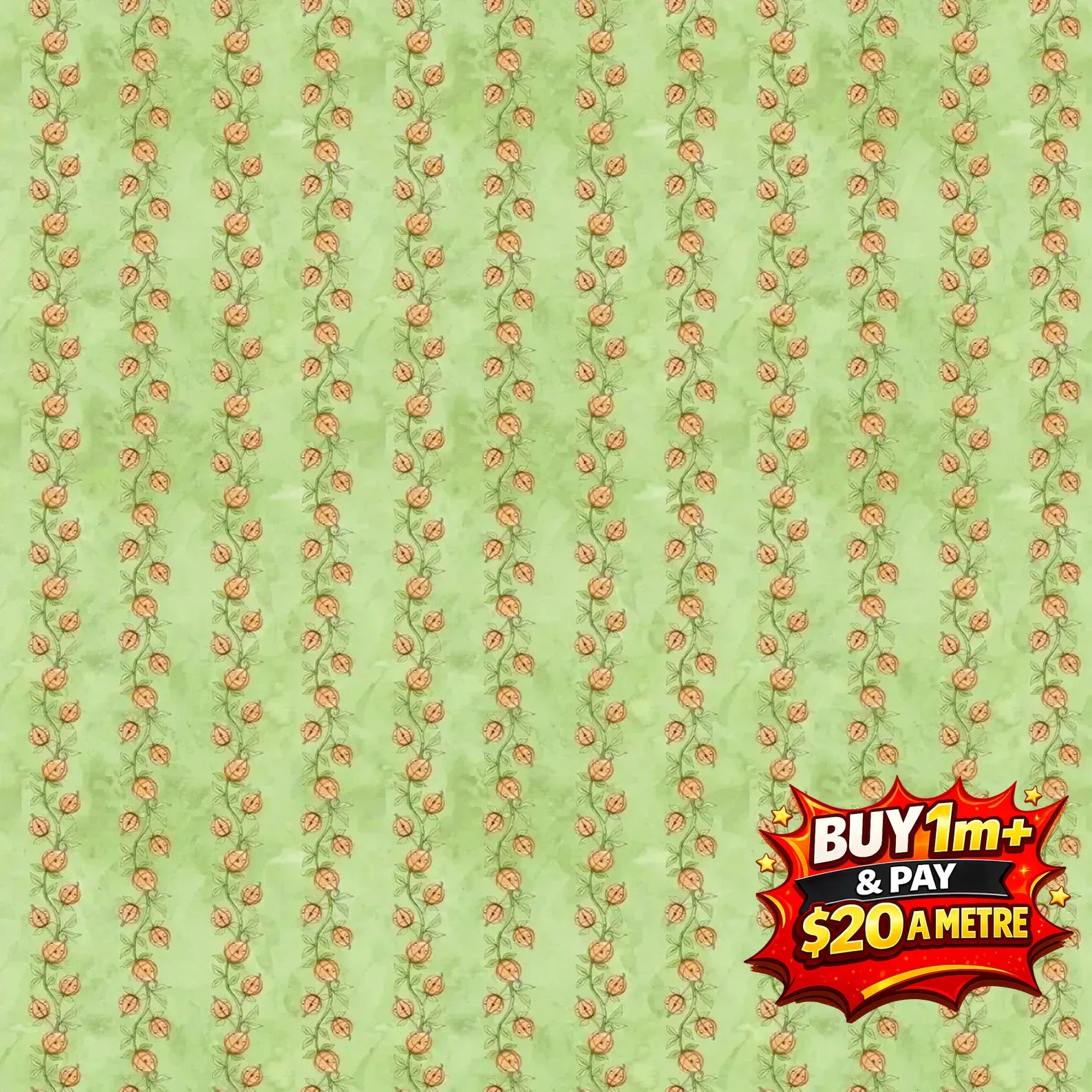 Ghoul Friends C16053-GREEN 100% COTTON