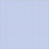 A close-up of a blue and white gingham checkered fabric pattern, with a ruler visible along the top edge for scale.
