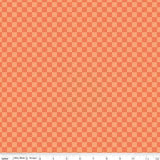 HEY PUMPKIN CHECKS ORANGE - C16036 - ORANGE - 100% Cotton