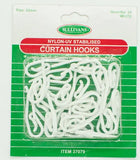 Sullivans 32mm Nylon Gathering Curtain Hooks - 25pcs