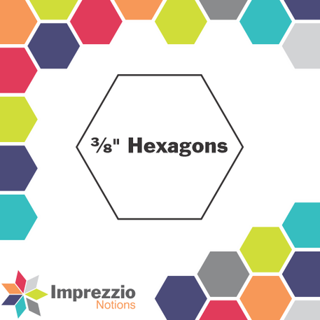 3/8' Hexagon Papers Pack of 170