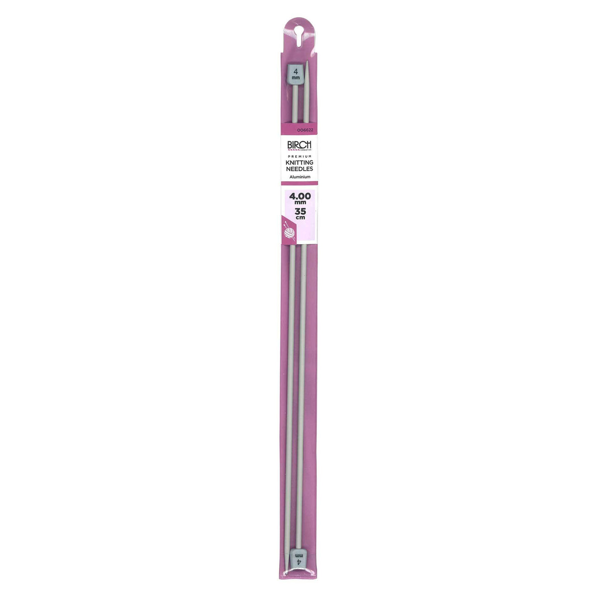 Birch 4.00mm x 35cm Knitting Needles