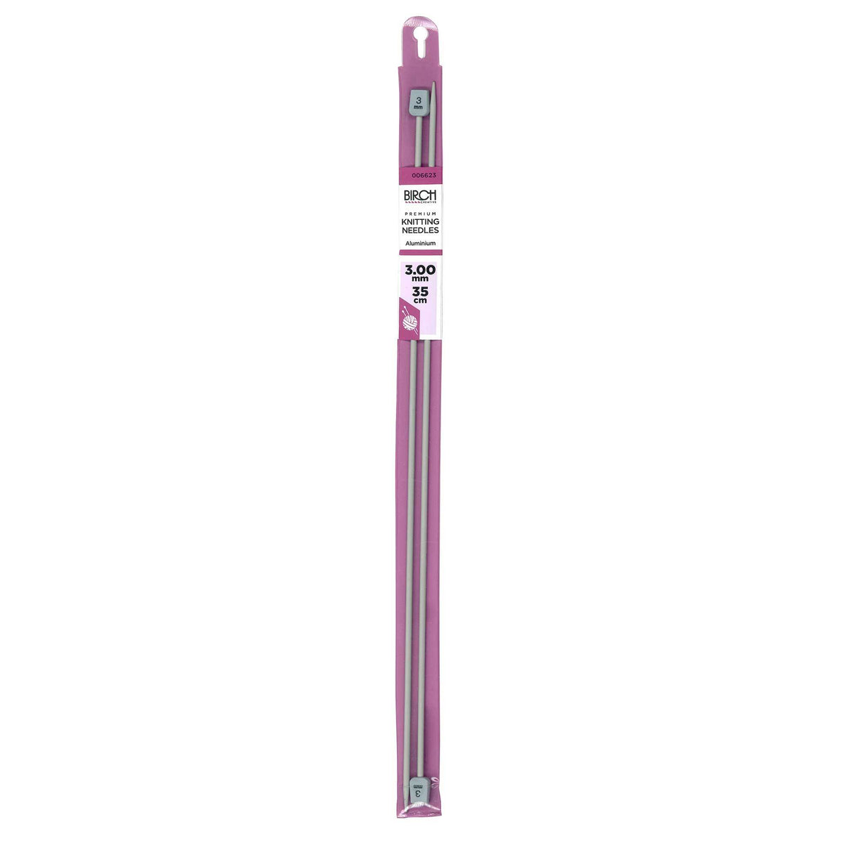 Birch 3.00mm x 35cm Knitting Needles