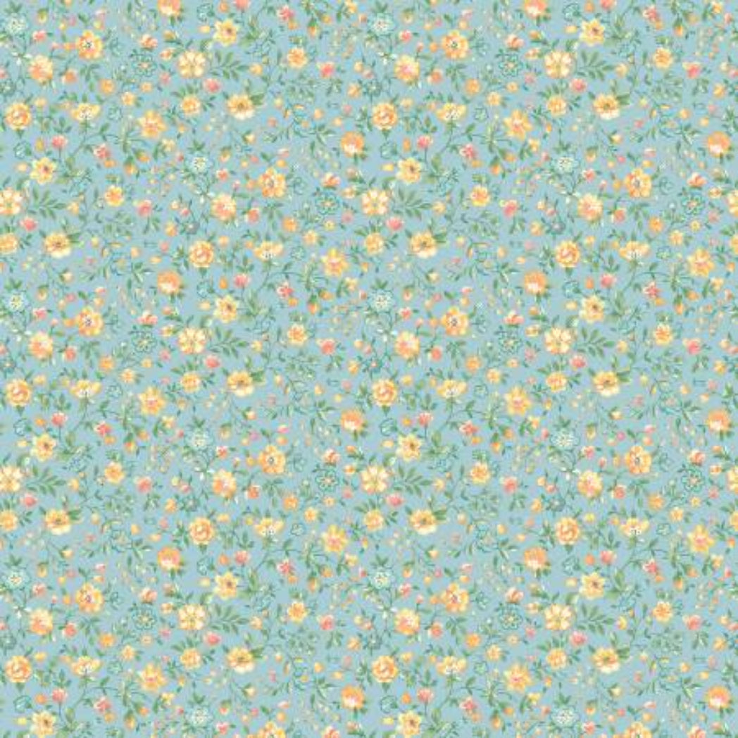 Light Blue Grace Calico Flowers R210875 0122 LT Blue