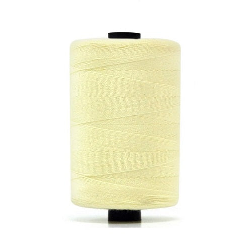 Hemline 100% Polyester Sewing & Overlocking Thread 1000m Spool Cream