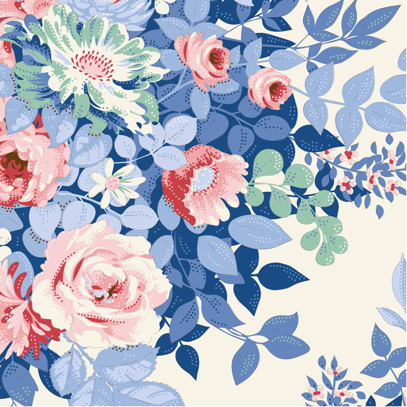 TILDA SOMETHING BLUE WHIMSYFLOWER - 100665 - 100% Cotton