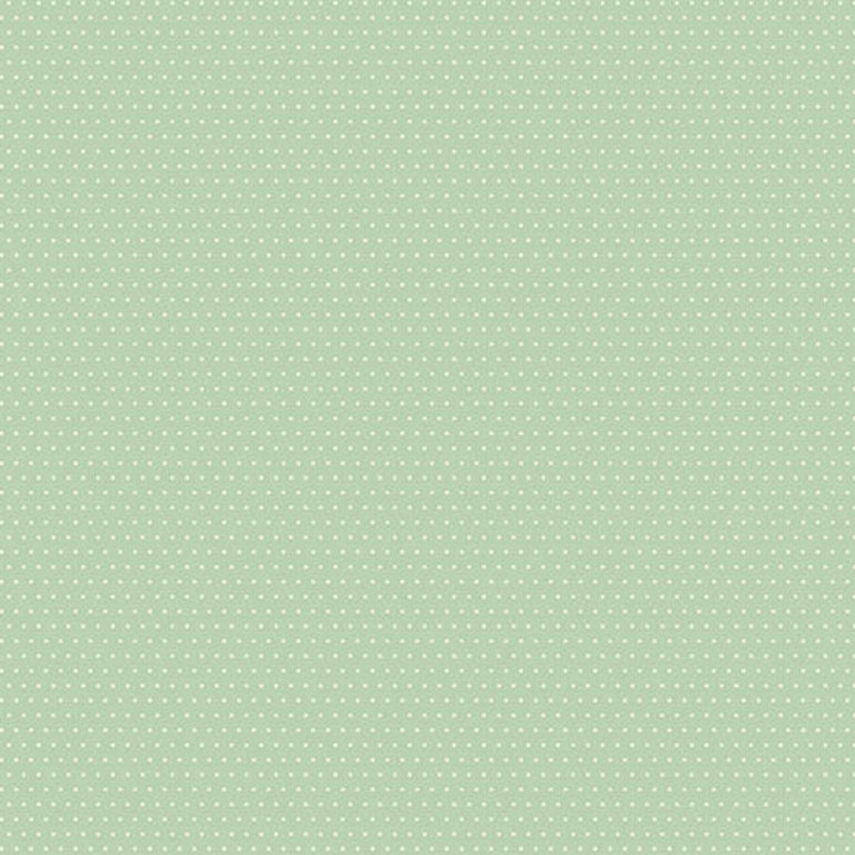 Green background with small white polka dots