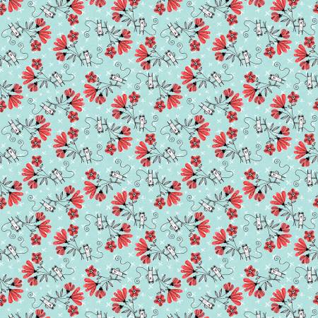 Contempo's Elephant Joy Terry Runyan 100% Cotton Fabric WOF 110cm- 112cm
