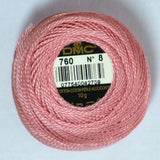 DMC Cotton Perlé Balls Article 760 Size 8 Pink