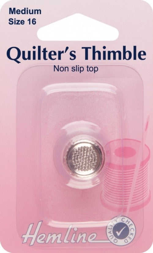 Hemline Metal Quilters Thimble Size 16 (Medium)
