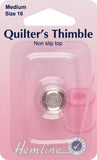Hemline Metal Quilters Thimble Size 16 (Medium)