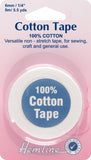 Hemline Cotton Tape 5m x 6mm - White