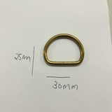 D Ring 30mm wide Gold Colour