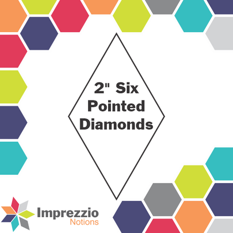 2" Six Pointed Diamond Template - 1/4" Seam