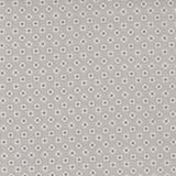A close-up of a fabric pattern showing a repeating small floral or daisy-like motif in light gray on a slightly darker gray background, with a ruler along the bottom edge and Modas Fabrics branding visible.