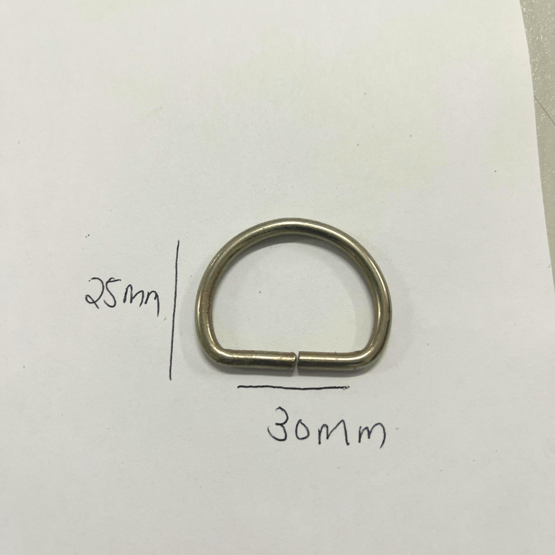 D Ring 30mm wide Silver